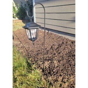 34" Hanging Solar Lights, Decorative Garden Lanterns w/ 2 Shepherd Hooks, 2Pack